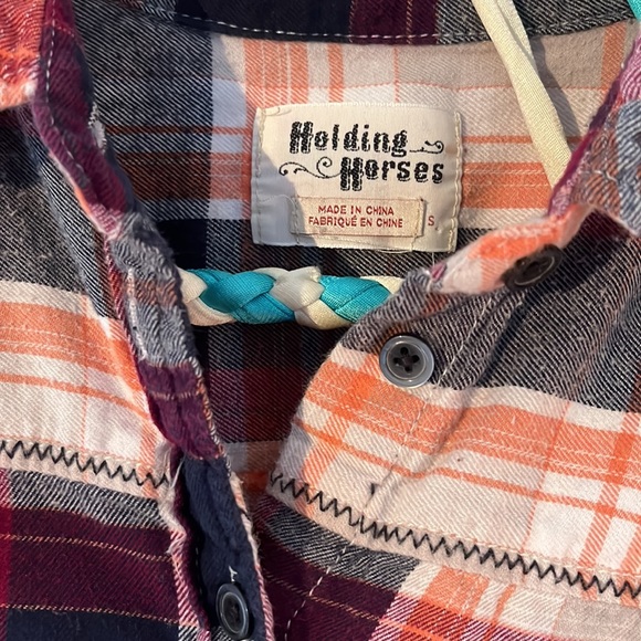 Holding horses plaid button up. Size small. - Picture 2 of 2
